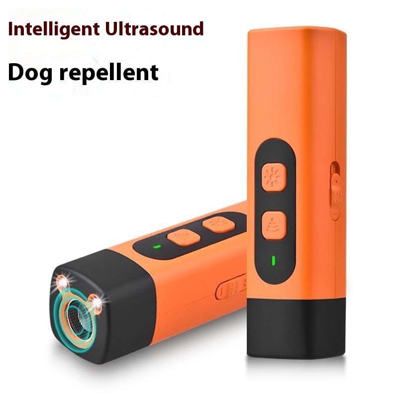 Ultrasonic Rechargeable Dog Repeller with LED Flashlight