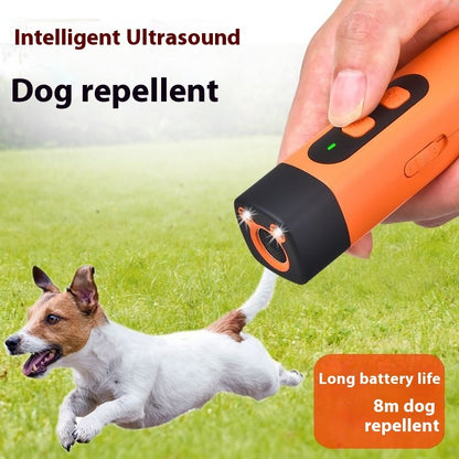 Ultrasonic Rechargeable Dog Repeller with LED Flashlight