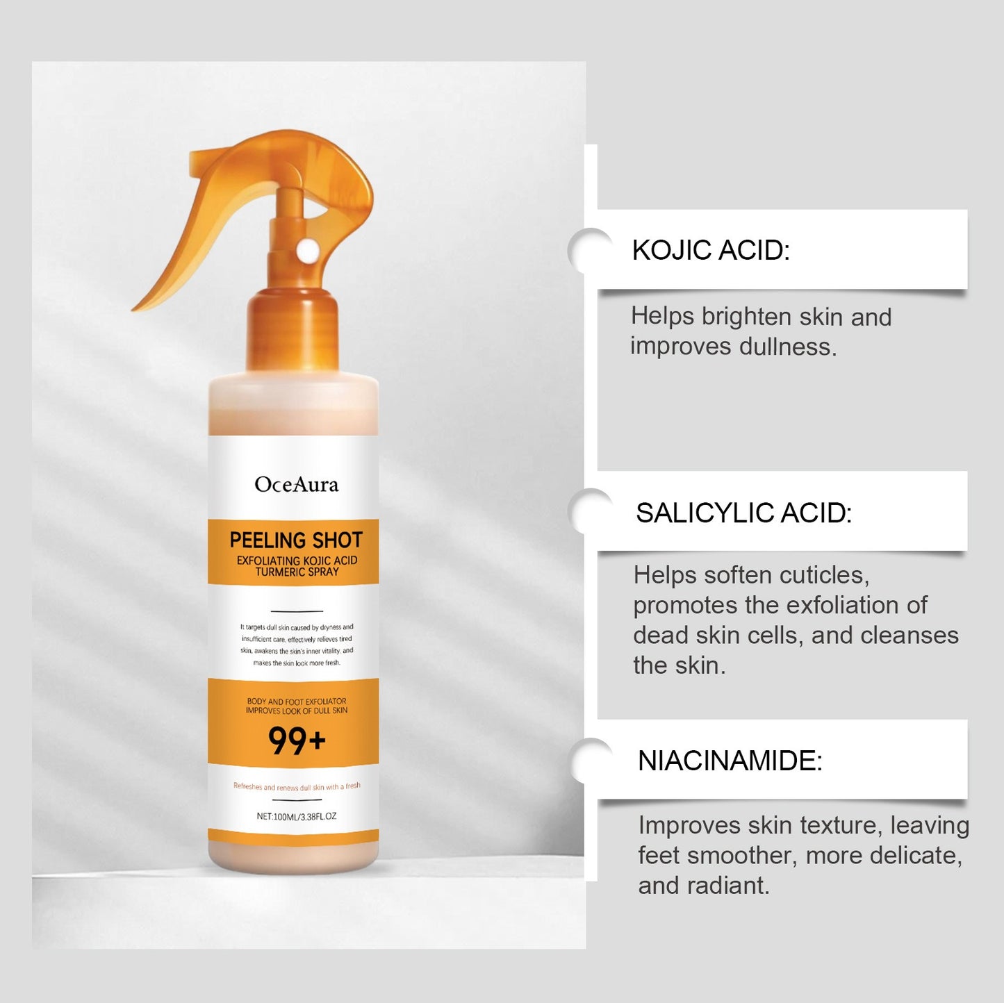 OCEAURA Kojic Acid Turmeric Cleaning Spray