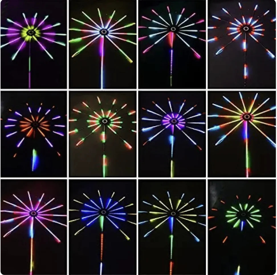 LED Firework Lights with Music Sync & Remote Control